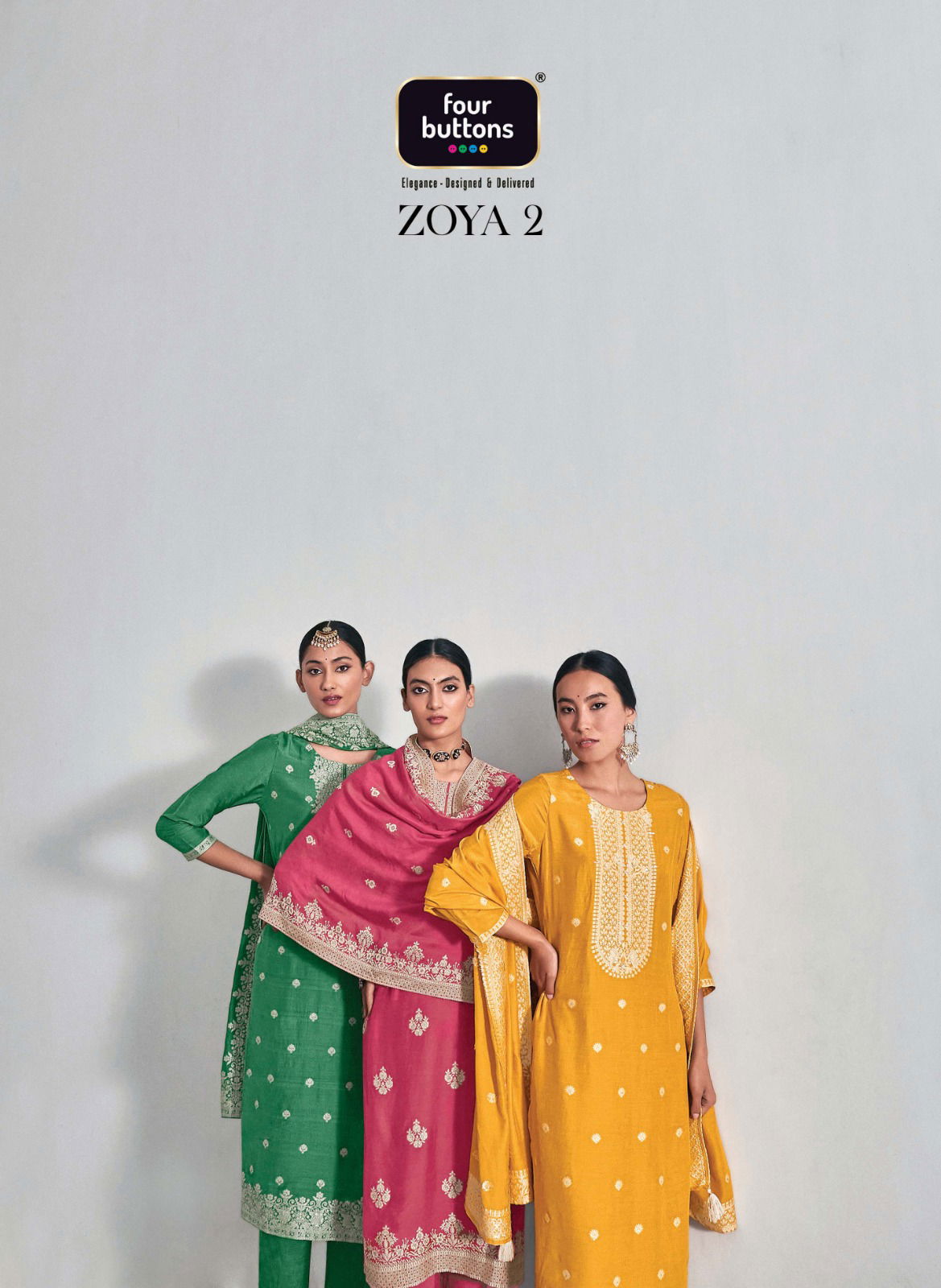 Zoya 2 By Four Buttons Pure Muslin Readymade Suits Catalog